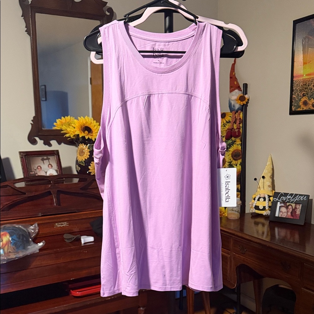 Isabella Active Wear Light Purple Tank Top